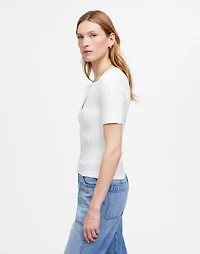 Pointelle Notch Neck Tee | Madewell