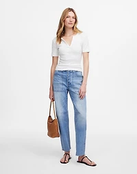 Pointelle Notch Neck Tee | Madewell