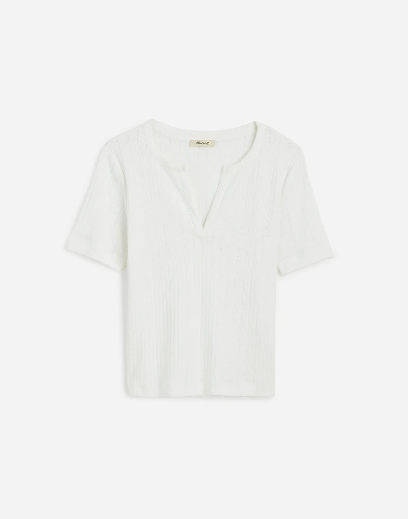 Pointelle Notch Neck Tee | Madewell
