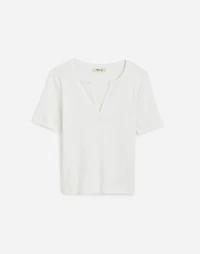 Pointelle Notch Neck Tee | Madewell