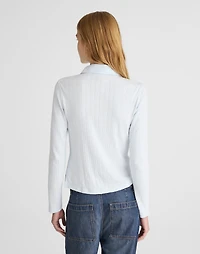 Pointelle-Knit Cardigan Top | Madewell