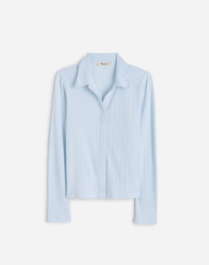 Pointelle-Knit Cardigan Top | Madewell