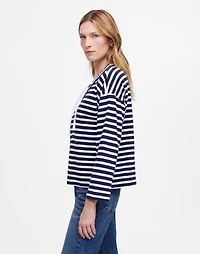 Lace-Up Long-Sleeve Tee Stripe | Madewell
