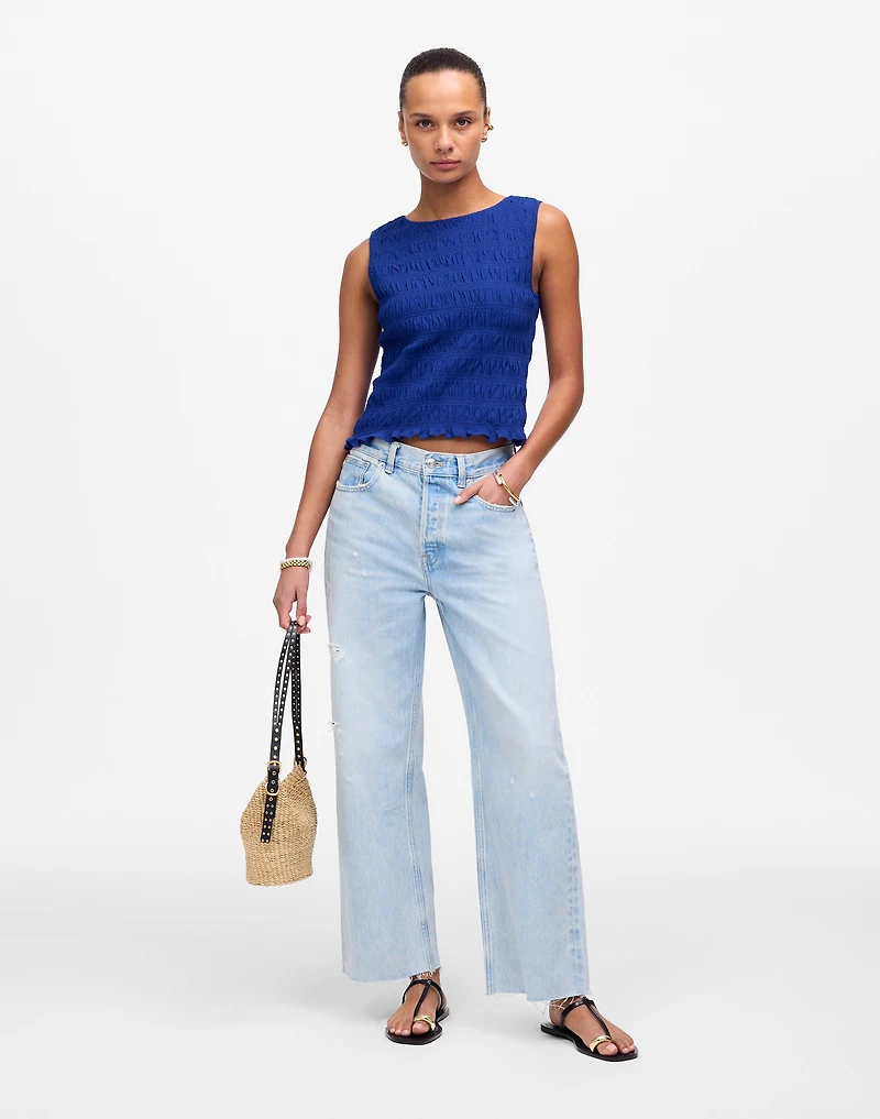 Smocked Boatneck Tank | Madewell