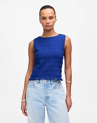 Smocked Boatneck Tank | Madewell
