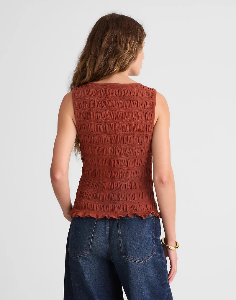 Smocked Boatneck Tank | Madewell