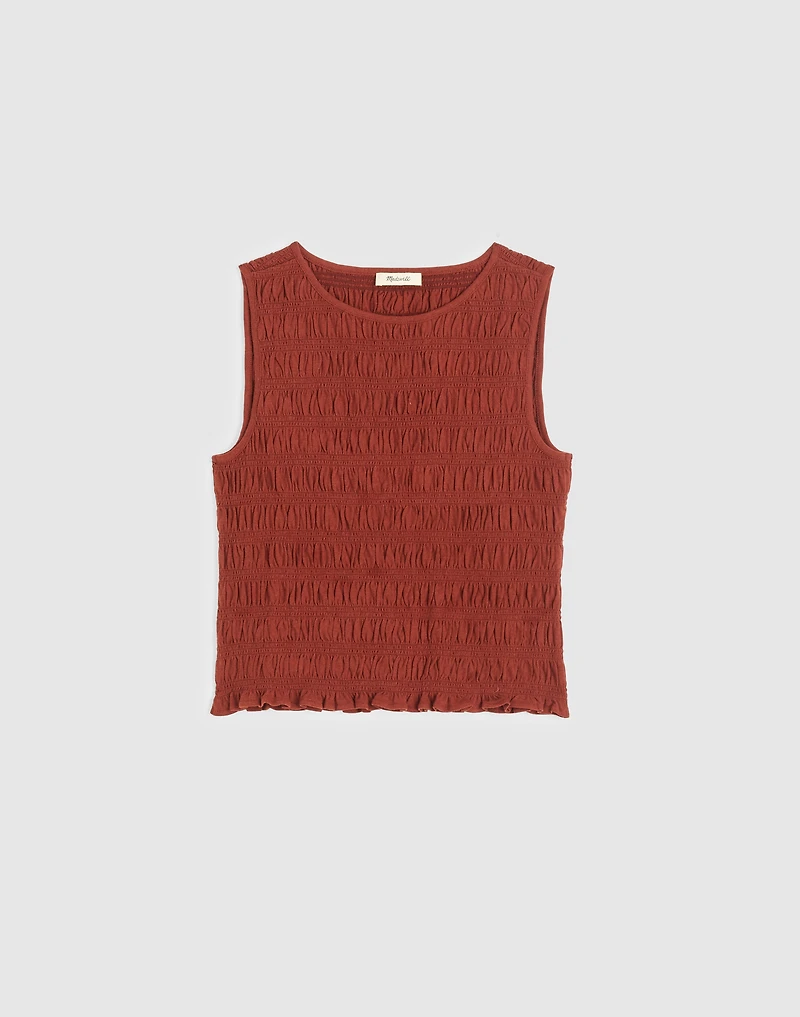 Smocked Boatneck Tank | Madewell