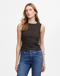 Smocked Boatneck Tank | Madewell