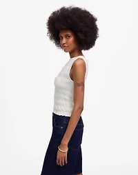 Smocked Boatneck Tank | Madewell