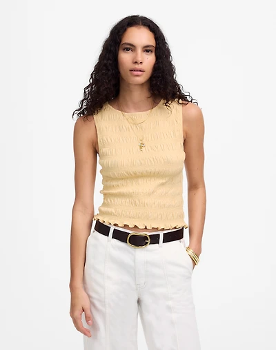 Smocked Boatneck Tank | Madewell
