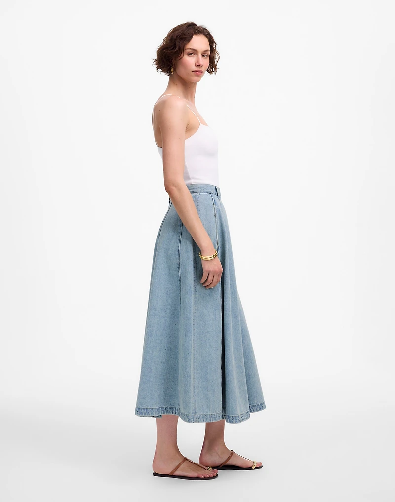 Denim Midi Skirt Edmonson Wash | Madewell