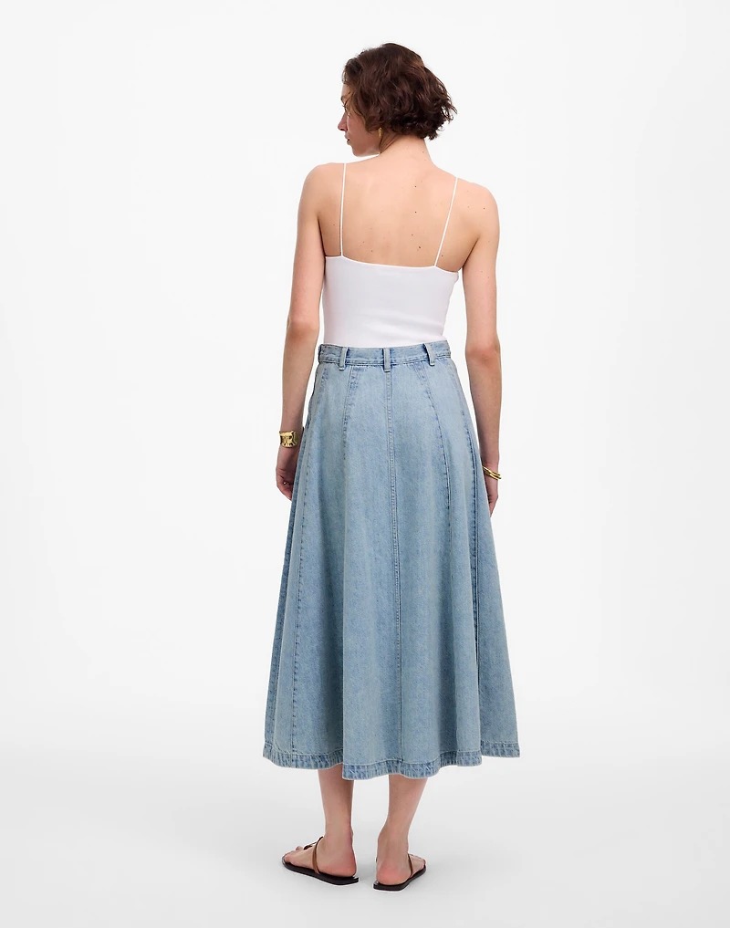 Denim Midi Skirt Edmonson Wash | Madewell