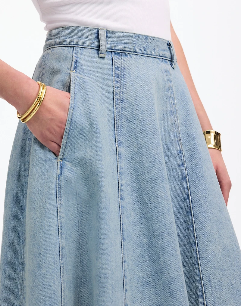 Denim Midi Skirt Edmonson Wash | Madewell