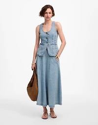 Denim Midi Skirt Edmonson Wash | Madewell