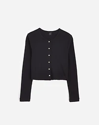 LESET Pointelle Crop Cardigan | Madewell