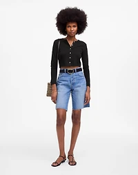 LESET Pointelle Crop Cardigan | Madewell