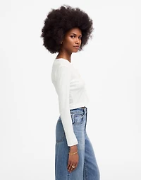LESET Pointelle Crop Cardigan | Madewell