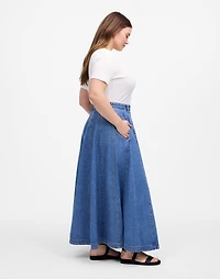 Plus Midi Skirt Robertson Wash: Airy Denim Edition | Madewell