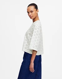 Embroidered Wide-Sleeve Boxy Tee | Madewell