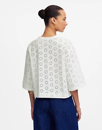 Embroidered Wide-Sleeve Boxy Tee | Madewell