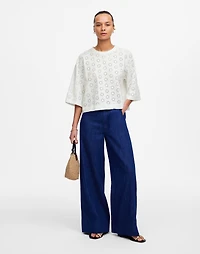 Embroidered Wide-Sleeve Boxy Tee | Madewell
