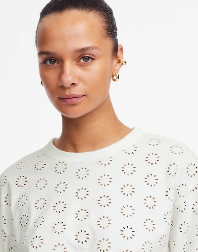 Embroidered Wide-Sleeve Boxy Tee | Madewell