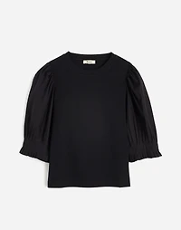 Puff-Sleeve Knit Top | Madewell
