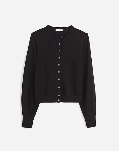 Crewneck Cardigan in 100% Cotton