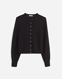 Crewneck Cardigan in 100% Cotton