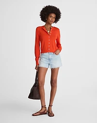 Cotton Crewneck Cardigan | Madewell