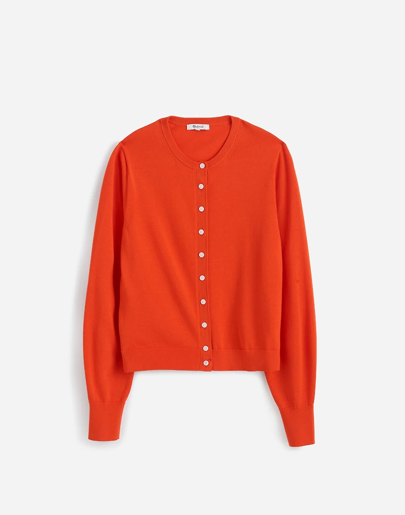 Cotton Crewneck Cardigan | Madewell