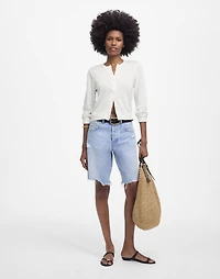Cotton Crewneck Cardigan | Madewell