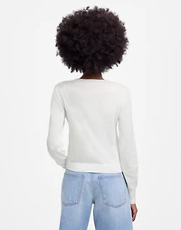 Cotton Crewneck Cardigan | Madewell