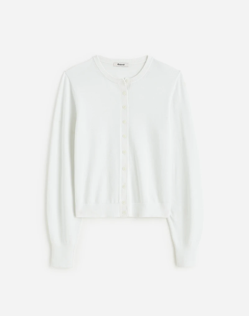 Cotton Crewneck Cardigan | Madewell