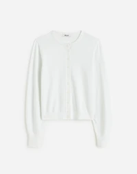 Cotton Crewneck Cardigan | Madewell