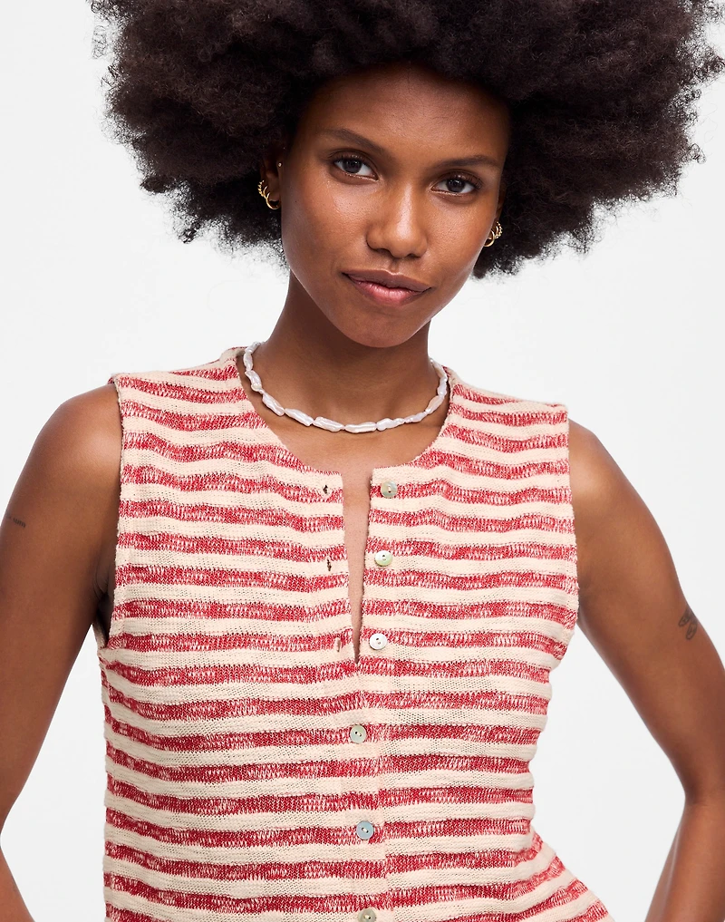 Crewneck Sweater Vest in Stripe | Madewell