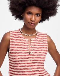 Crewneck Sweater Vest in Stripe | Madewell