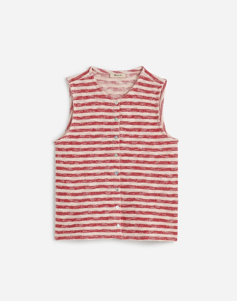 Crewneck Sweater Vest in Stripe | Madewell