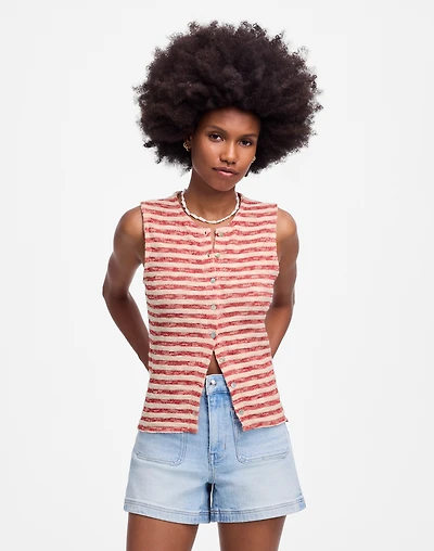 Crewneck Sweater Vest in Stripe | Madewell