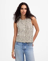 Crewneck Sweater Vest Stripe | Madewell