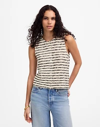 Crewneck Sweater Vest Stripe | Madewell