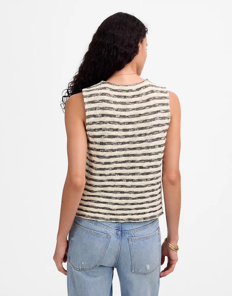 Crewneck Sweater Vest Stripe | Madewell
