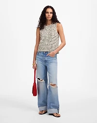 Crewneck Sweater Vest Stripe | Madewell