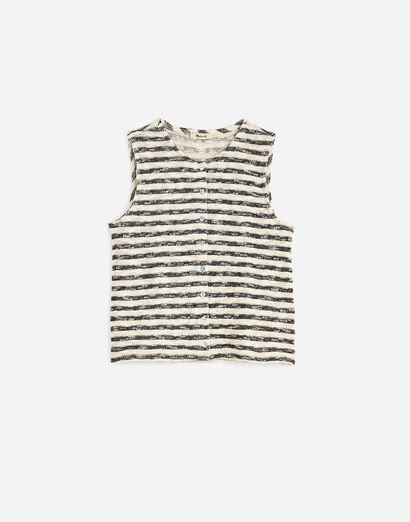 Crewneck Sweater Vest Stripe | Madewell