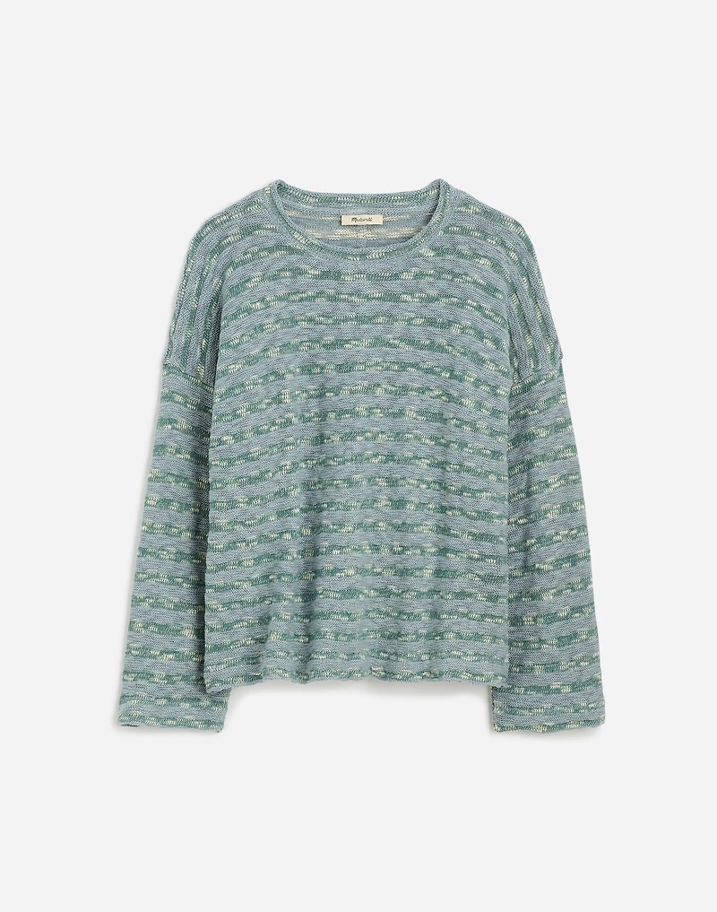 Crewneck Long-Sleeve Knit Tee in Stripe | Madewell