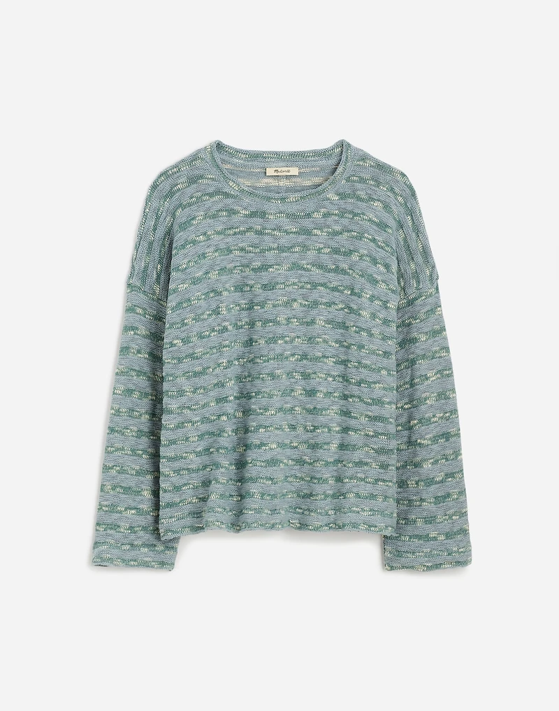 Crewneck Long-Sleeve Knit Tee Stripe | Madewell