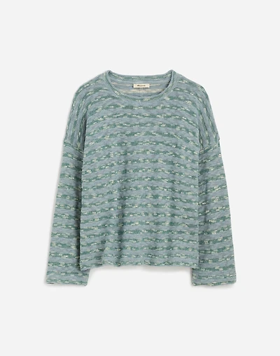 Crewneck Long-Sleeve Knit Tee Stripe | Madewell