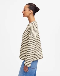 Crewneck Long-Sleeve Knit Tee Stripe | Madewell