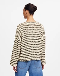 Crewneck Long-Sleeve Knit Tee Stripe | Madewell