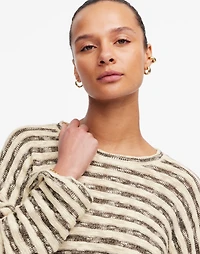 Crewneck Long-Sleeve Knit Tee Stripe | Madewell